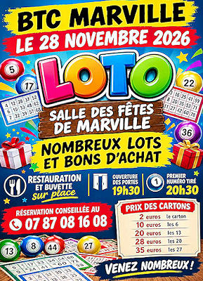 LOTO à Marville le samedi 28 novembre